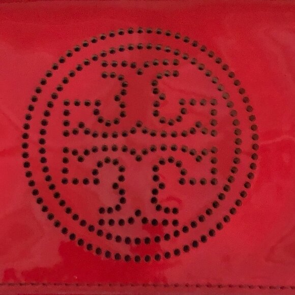 TORY BURCH Patent Leather Reva Red Shoulder Crossbody Bag - Picture 10 of 14